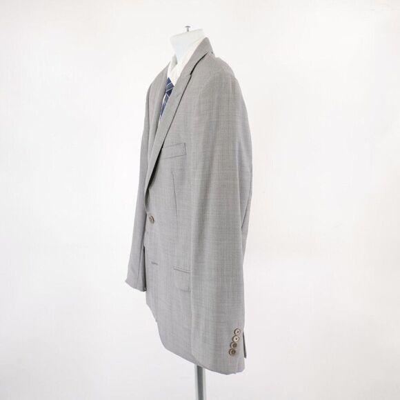 Tallia Wool Gray Sharkskin Peak Lapel 2 Button Blazer 40R /‎ Slim 42R - Picture 5 of 13